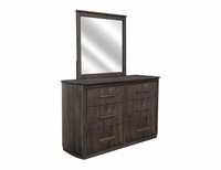 Dark Mezquite Square Mirror