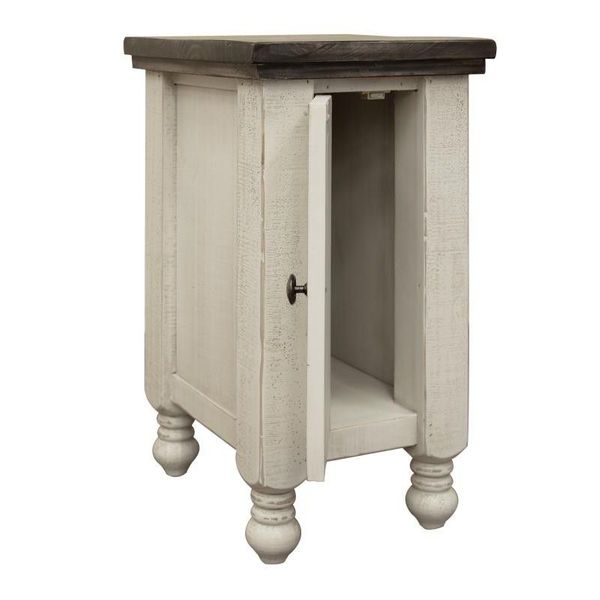 Stone 1-Door Chairside Table