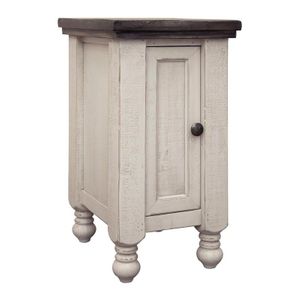 Stone 1-Door Chairside Table