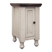 Stone 1-Door Chairside Table