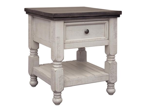 Stone 1-Drawer End Table