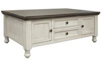 Stone 2-Door, 2-Drawer Cocktail Table