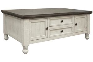 Stone 2-Door, 2-Drawer Cocktail Table