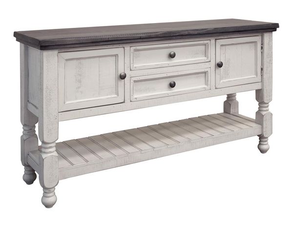 Stone 2-Door, 2-Drawer Sofa Table