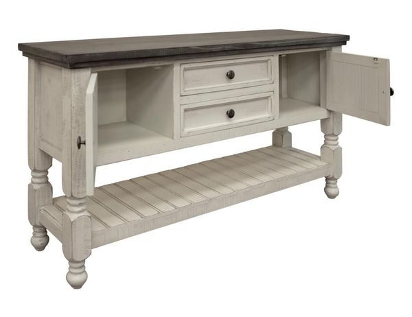 Stone 2-Door, 2-Drawer Sofa Table