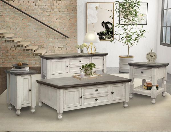 Stone 2-Door, 2-Drawer Sofa Table