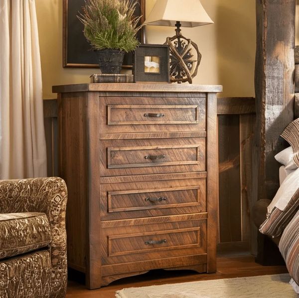 Timber Haven Barnwood 4 Drawer Chest