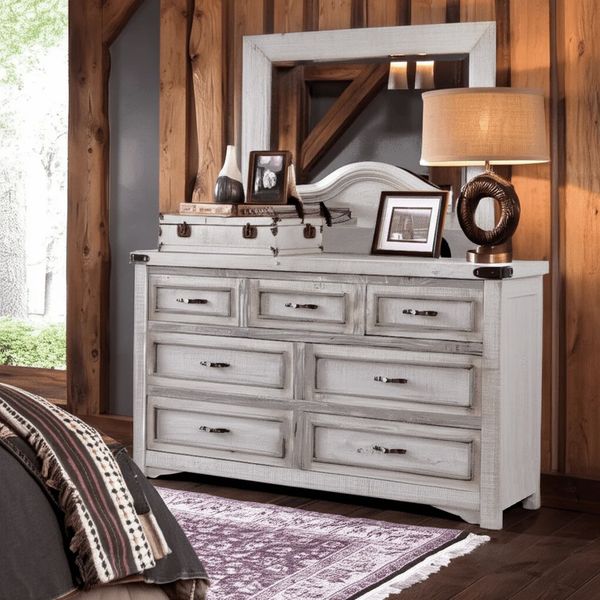 Timber Haven Barnwood 7 Drawer Dresser
