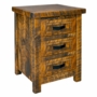 Timber Haven Barnwood 3 Drawer Nightstand