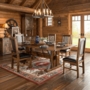 Timber Haven Barnwood Trestle Dining Table