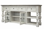 Stone 4 Drawer 2 Glass Doors 80" TV Stand