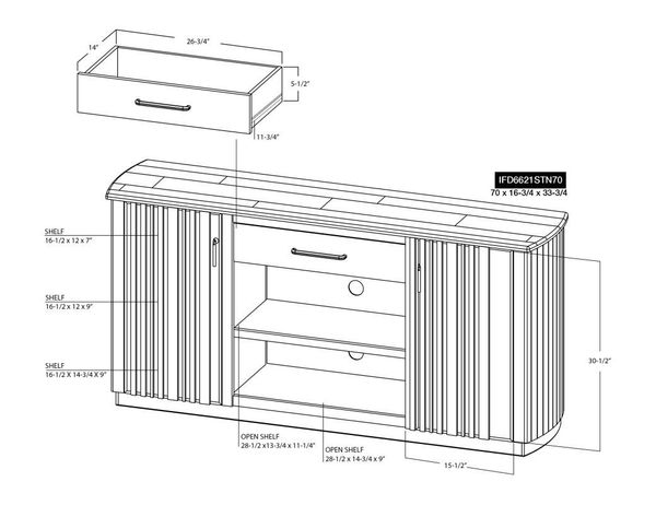 Mezquite 1 Drawer 2 Door TV Stand