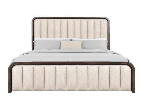Dark Mezquite Upholstered Bed