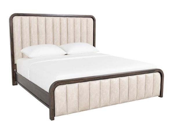 Dark Mezquite Upholstered Bed