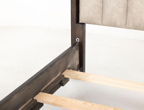 Dark Mezquite Upholstered Bed