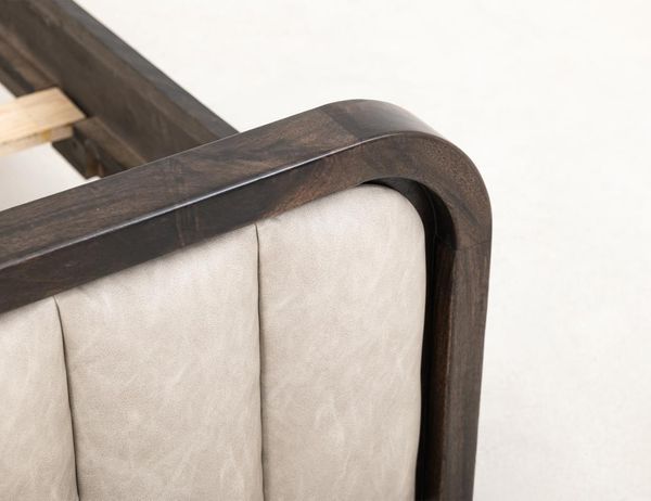 Dark Mezquite Upholstered Bed