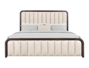 Dark Mezquite Upholstered Bed