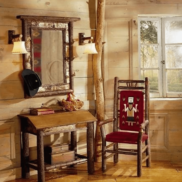 Wagon Wheel High Back Arm Chair