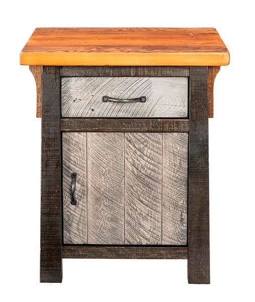 Whitefish Rustic One-Drawer/Door Nightstand