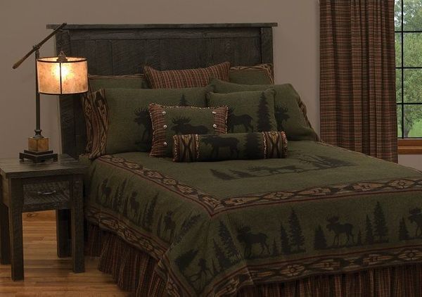Wooded River Moose I Bed Set