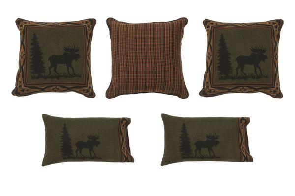 Wooded River Moose I Bed Set