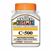 21st Century HealthCare, Vitamin C 500 mg, 110 Tablets