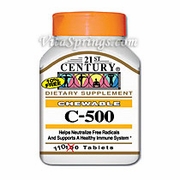 21st Century HealthCare, Vitamin C 500 mg Chewable Orange, 110 Tablets