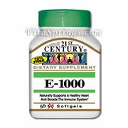 21st Century HealthCare, Vitamin E 1000 IU, 55 Softgels