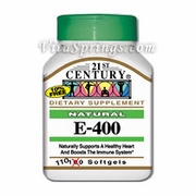21st Century HealthCare, Vitamin E 400 IU D-Alpha Natural, 110 Softgels 21st Century HealthCare, Vitamin E 400 IU D-Alpha Natural, 110 Softgels