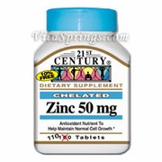 21st Century HealthCare, Zinc 50 mg Chelated, 110 Tablets