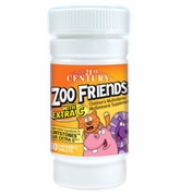 21st Century HealthCare, Zoo Friends with Extra C, Children's Multi-Vitamins, 60 Chewable Tablets