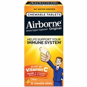 Airborne, Airborne Chewable Tablets - Citrus, Value Size, 64 Tablets