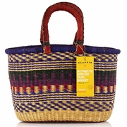 Alaffia, Handwoven Authentic African Oval Basket 17 x 11 x 8, 1 pc