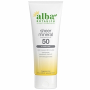 Alba Botanica, Sheer Mineral Sunscreen Lotion SPF 50, 3 oz