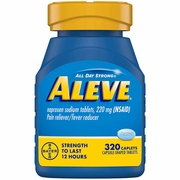 Aleve, Naproxen Sodium 220 mg, Pain Reliever/Fever Reducer, 320 Caplets