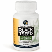 Amazing Herbs, Black Seed with GlyMordica Bitter Melon, 100 Capsules