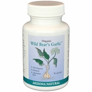 Arizona Natural, Wild Bear Odorless Organic Garlic, 90 Capsules