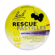 Bach Flower Essences, Rescue Remedy Pastilles Black Currant, 50 g