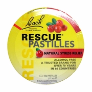Bach Original Flower Remedies, Rescue Pastilles - Cranberry Flavor, 50 g