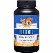 Barlean's Organic Oils, Fresh Catch Fish Oil, Orange Flavor, 250 Softgels