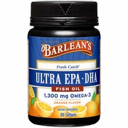 Barlean's Organic Oils, Ultra EPA-DHA, Fresh Catch Fish Oil, Orange Flavor, 60 Softgels Barlean's Organic Oils, Ultra EPA-DHA, Fresh Catch Fish Oil, Orange Flavor, 60 Softgels