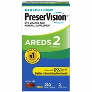 Bausch + Lomb, PreserVision AREDS 2 Formula, Eye Vitamin & Mineral Supplement, 210 Mini Softgels