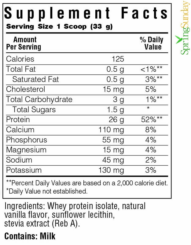 Nutrition, 100 Natural Whey Protein Isolate Powder, Natural