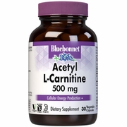 Bluebonnet Nutrition, Acetyl L-Carnitine 500 mg, 30 Vegetable Capsules