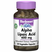 Bluebonnet Nutrition, Alpha Lipoic Acid 600 mg, 30 Vegetable Capsules