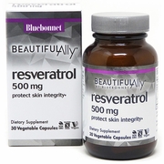 Bluebonnet Nutrition, Beautiful Ally Resveratrol 500 mg, 30 Vegetable Capsules