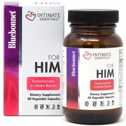 Bluebonnet Nutrition, Intimate Essentials For Him Testosterone & Libido Boost, Value Size, 60 Vegetable Capsules