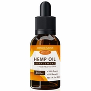 Delta Botanicals, CBD E-Liquid Vape Oil 600 mg, Hemp Oil Supplement, Mango Flavor, 30 ml