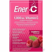 Ener-C, Vitamin C Effervescent Powdered Drink Mix, Raspberry, 30 Packets