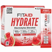 Fitaid, Hydrate Electrolytes Elevated Drink Mix - Watermelon Wave, 30 Sticks